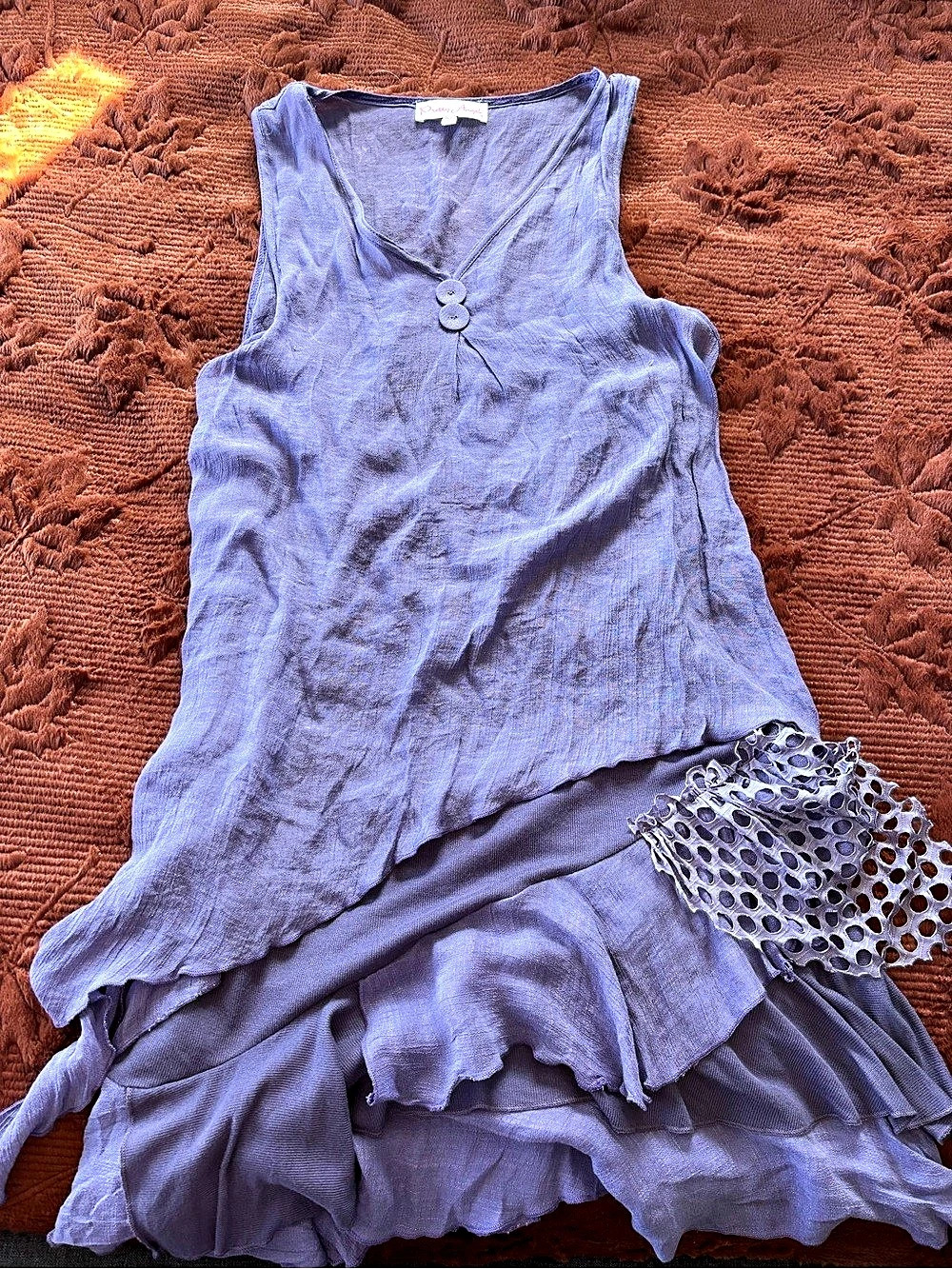Pretty Angel Purple Layered Tank Blouse